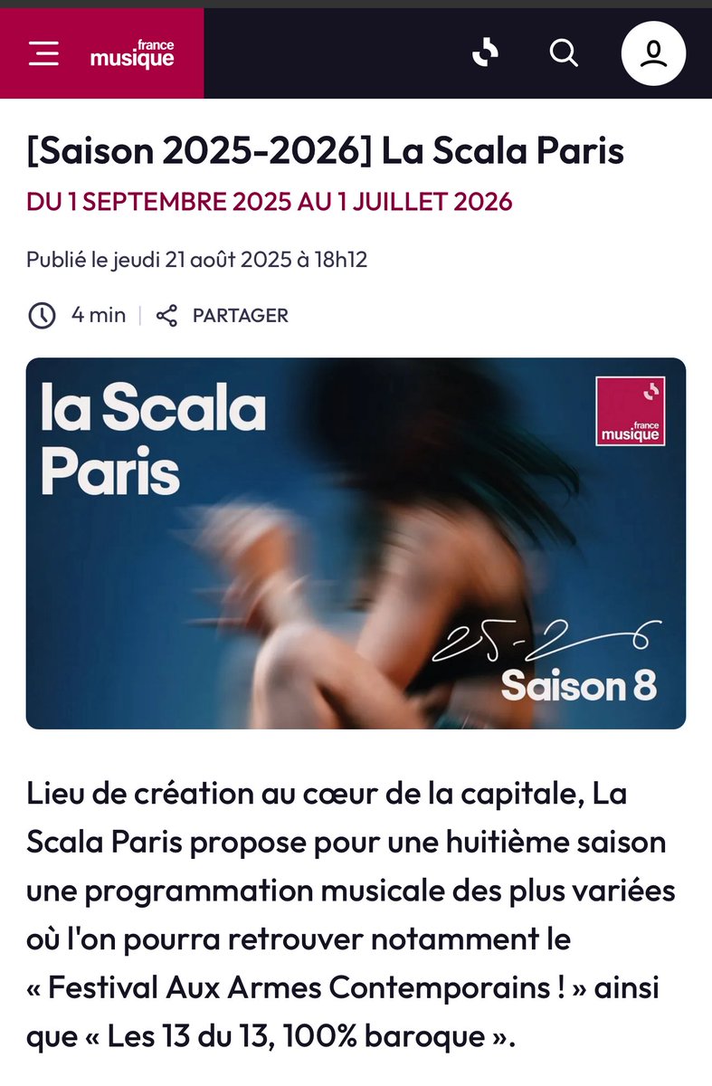 Scala Music La Scala Paris

radiofrance.fr/francemusique/…