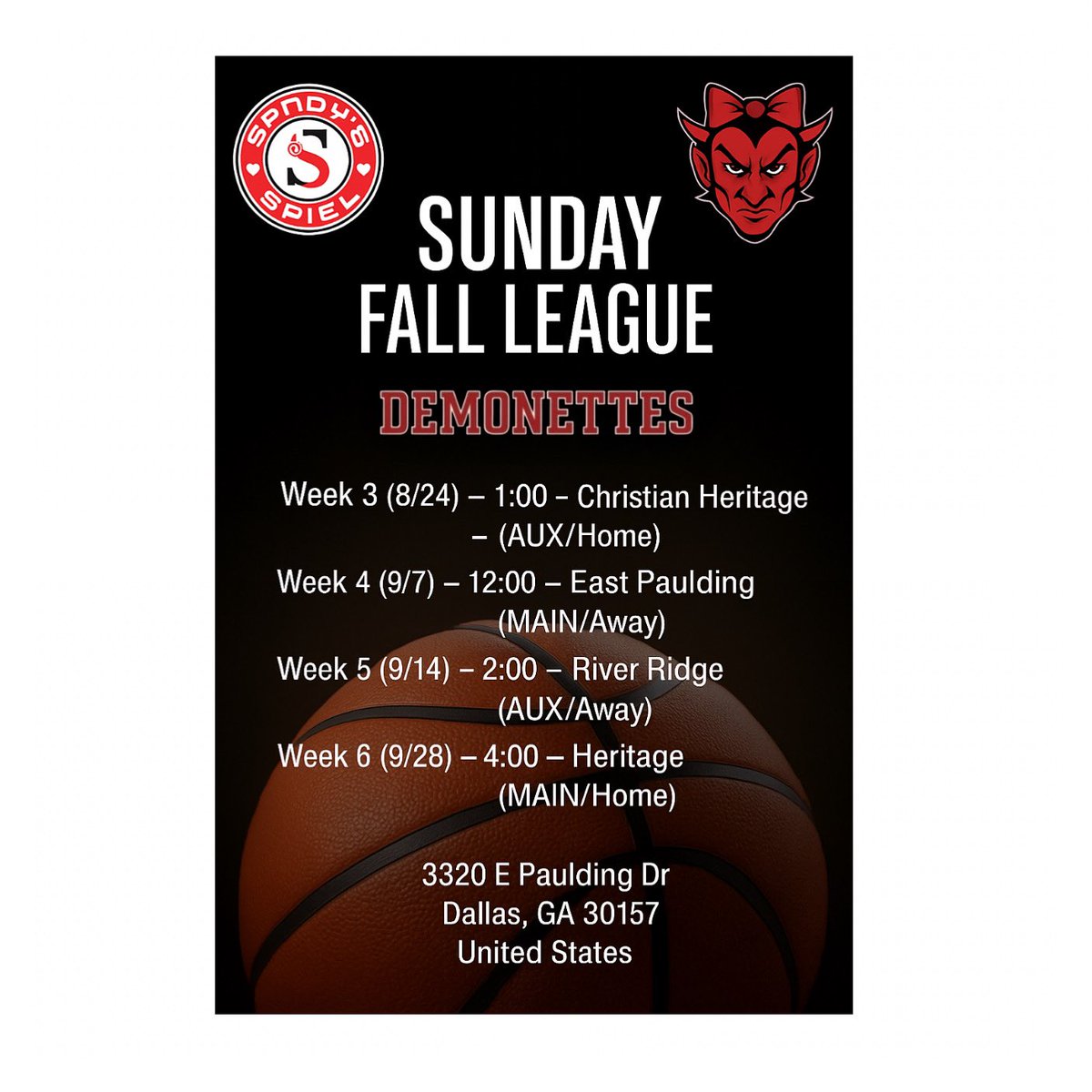 WR_Demonettesgbb Official (@demonettesgbb) on Twitter photo Demonettes are competing in Sandy’s Spiel Sunday Fall League! 🏀🔥 Locked in every week, working hard, and getting better each game. College coaches are welcome to come watch our girls in action! 💪 #Demonetteson3familyon6 <a href="/KyleSandy355/">Kyle Sandy</a> Demonettes are competing in Sandy’s Spiel Sunday Fall League! 🏀🔥 Locked in every week, working hard, and getting better each game. College coaches are welcome to come watch our girls in action! 💪 #Demonetteson3familyon6 <a href="/KyleSandy355/">Kyle Sandy</a>