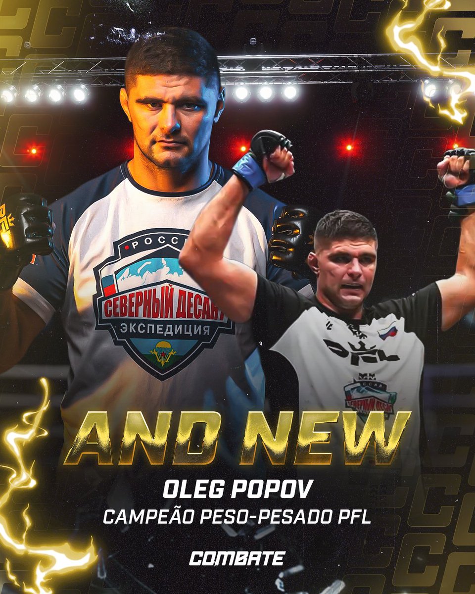 Tem russo campeão da PFL! 🏆

Oleg Popov foi mais efetivo do que Alexandr Romanov e levou o cinturão dos pesados após cinco rounds! 

#PFLnoCombate