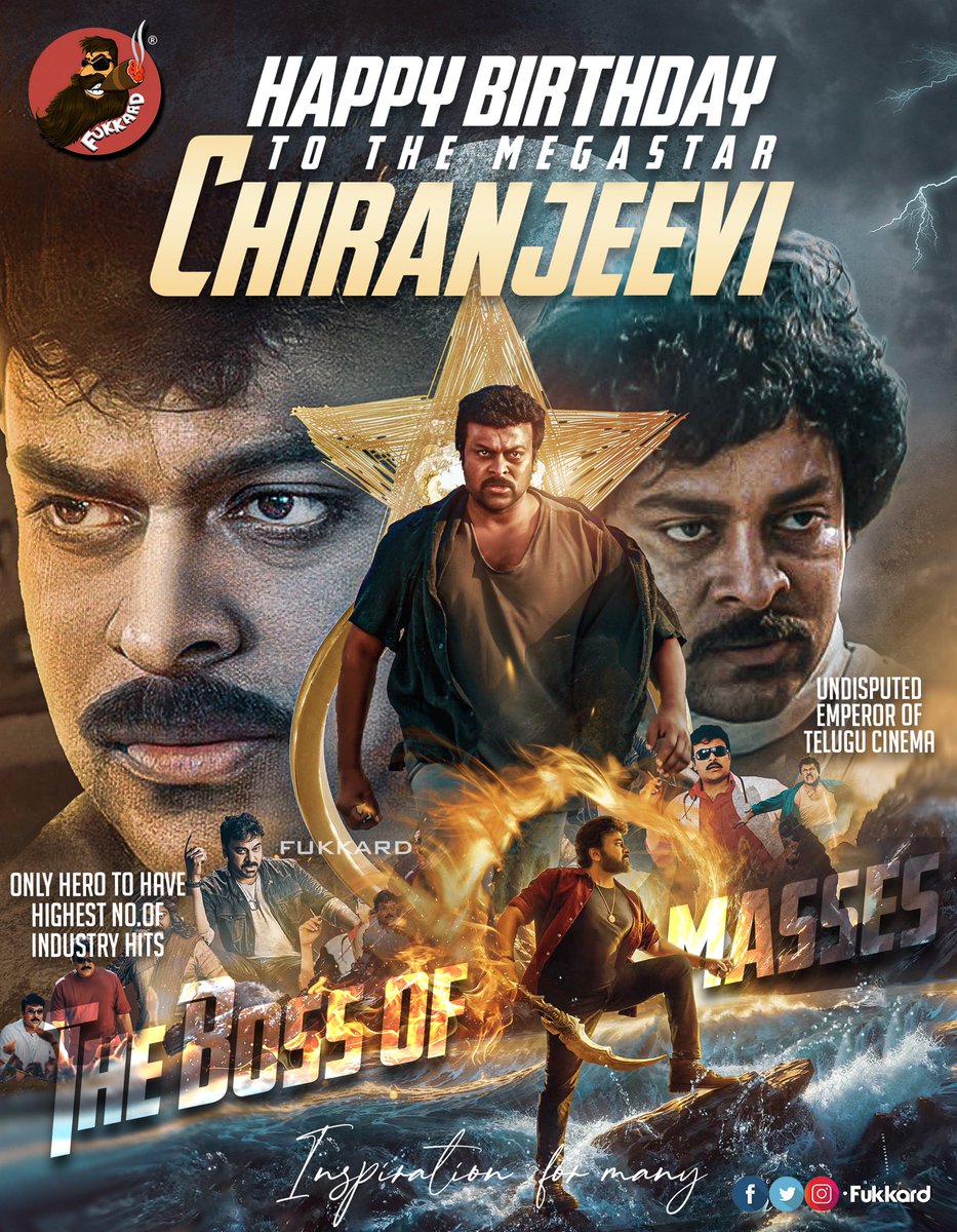 Fukkard's tweet photo. Birthday Wishes to Undisputed King Of Telugu Cinema, Boss Of Masses, PadmaVibhushan, Megastar
Dr #Chiranjeevi Garu🔥
Rough Aadichey Bossu 🥵🥵
#ChiranjeeviBirthday #BossChiru #MegaStarChiranjeevi
#HBDMegastarChiranjeevi https://t.co/z6Rwh8vGTA