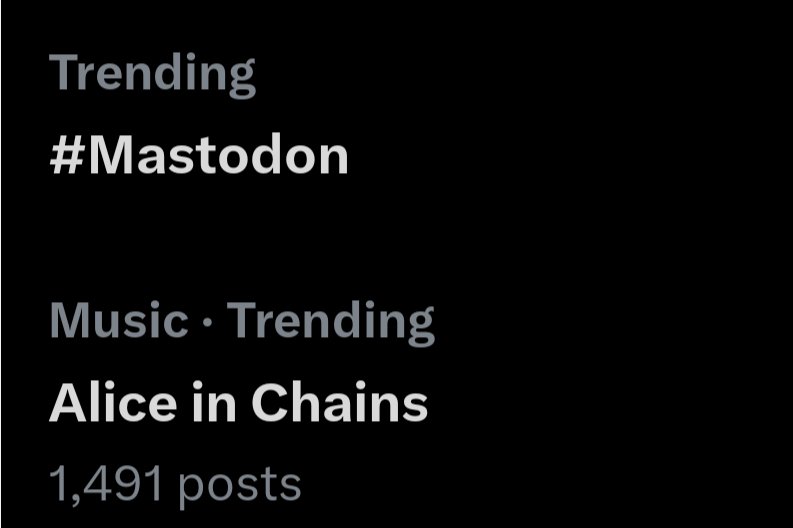 MetalXMeta's tweet photo. Alice in Chains and #Mastadon are trending right now. Nature is healing. 🤘 https://t.co/vqbnxZzHFD