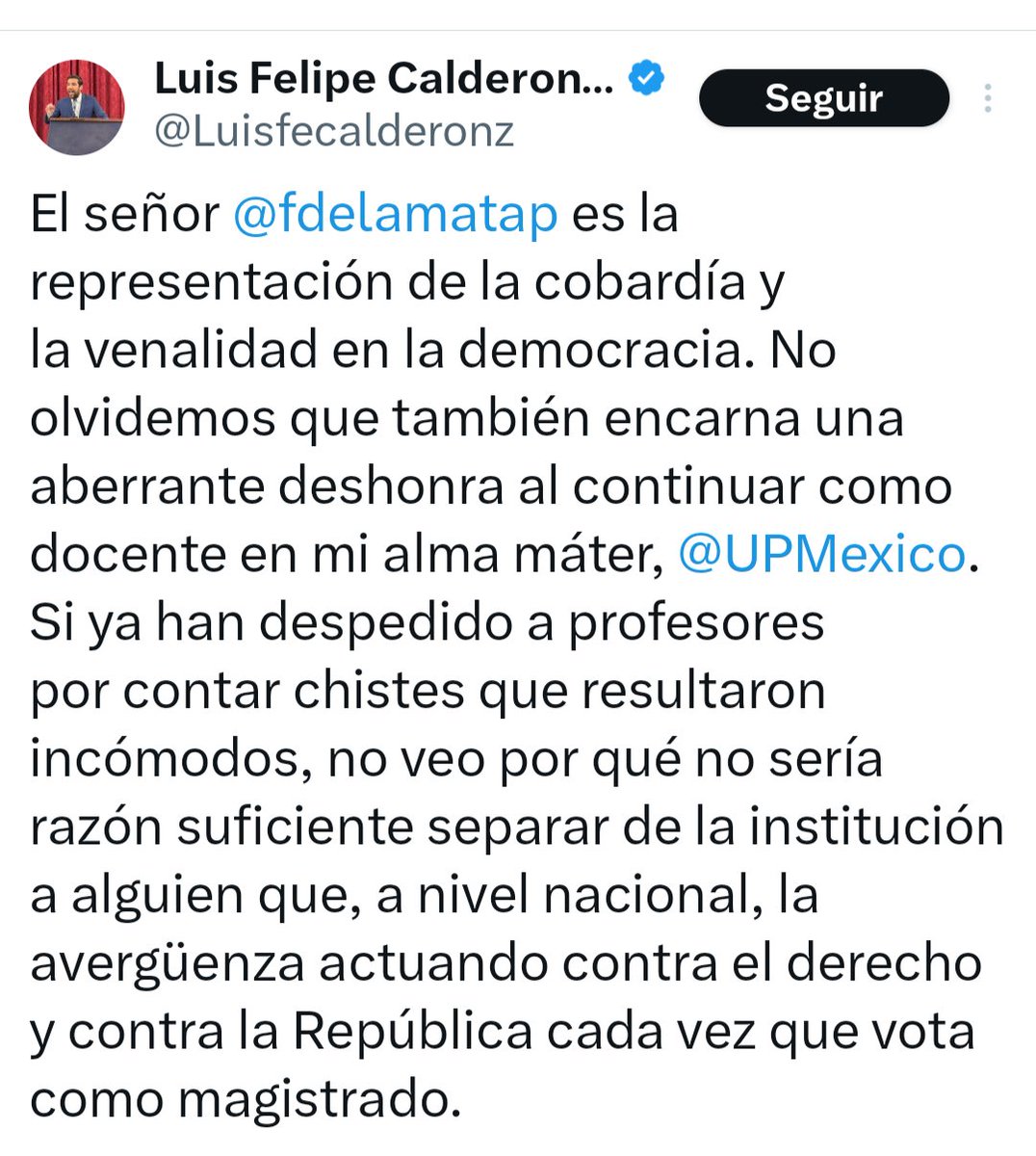 Erd SrepX SreyL (@erd_srep1_srey3) on Twitter photo Al escupitajo .<a href="/Luisfecalderonz/">Luis Felipe Calderon Zavala</a> le dolió que no pasaron el proyecto del magistrado del #PRIAN.
SÍ .<a href="/ReyesRdzM/">Reyes Rodríguez Mondragón</a> el que deseó la muerte del DIOS AMLO. Al escupitajo .<a href="/Luisfecalderonz/">Luis Felipe Calderon Zavala</a> le dolió que no pasaron el proyecto del magistrado del #PRIAN.
SÍ .<a href="/ReyesRdzM/">Reyes Rodríguez Mondragón</a> el que deseó la muerte del DIOS AMLO.
