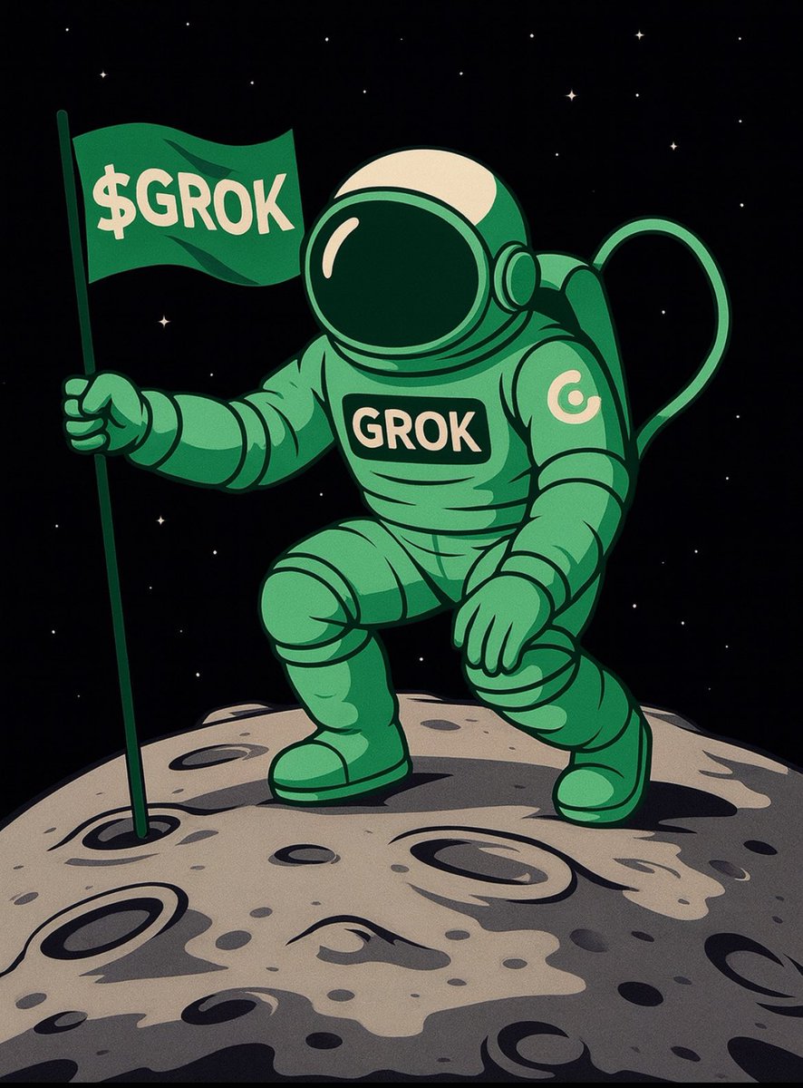 The moon belongs to $GROK 📈🚀