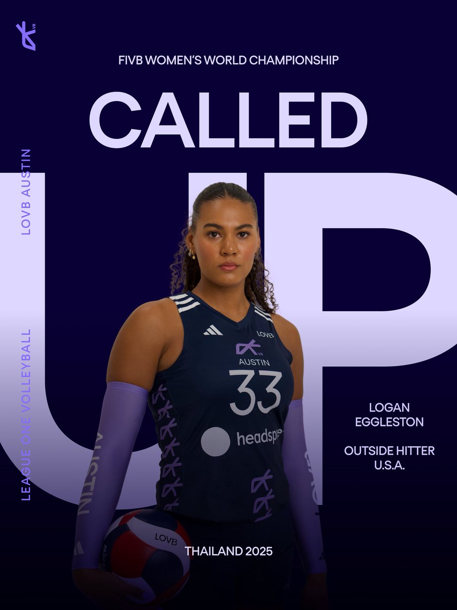 LOVB Austin Volleyball (@lovbatx) on Twitter photo The 2025 World Championships is here‼️
Tune in to cheer on <a href="/loganeggleston_/">Logan Eggleston</a> and Team USA🇺🇸
August 22 (7:30am CT) vs. Slovenia
August 24 (7:30am CT) vs. Argentina
August 26 (7:30am CT) vs. Czechia
#LOVBatx The 2025 World Championships is here‼️
Tune in to cheer on <a href="/loganeggleston_/">Logan Eggleston</a> and Team USA🇺🇸
August 22 (7:30am CT) vs. Slovenia
August 24 (7:30am CT) vs. Argentina
August 26 (7:30am CT) vs. Czechia
#LOVBatx