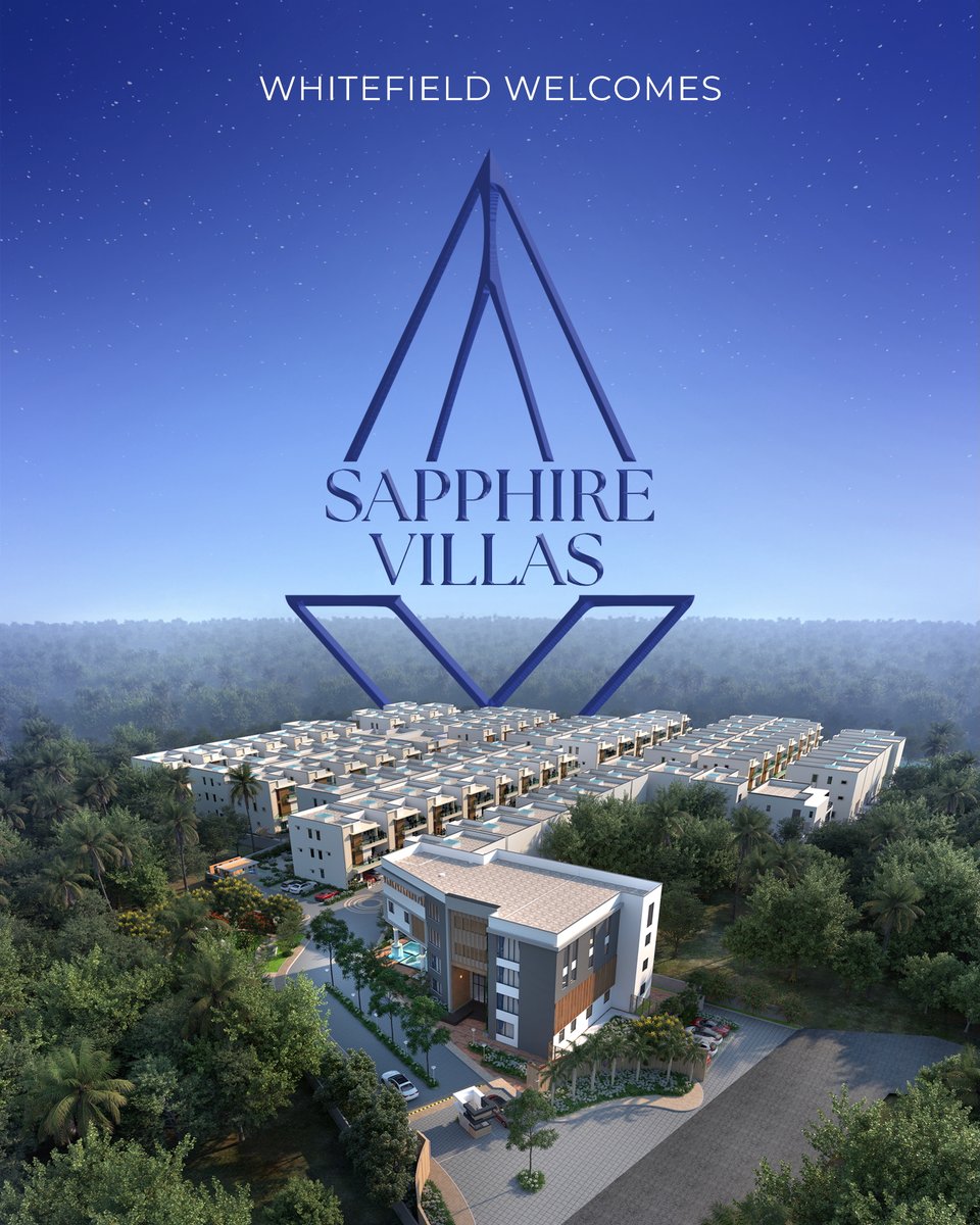 42Estates's tweet photo. Introducing Sapphire Villas Whitfield
It’s a sapphire, shaped and polished with precision and care. But this Sapphire is alive, filled with greenery, light, and the joy of life.

Sapphire is opening its doors on 22 August 2025 in Whitefield. Pre Launch units are available. https://t.co/x6orlKjKRn