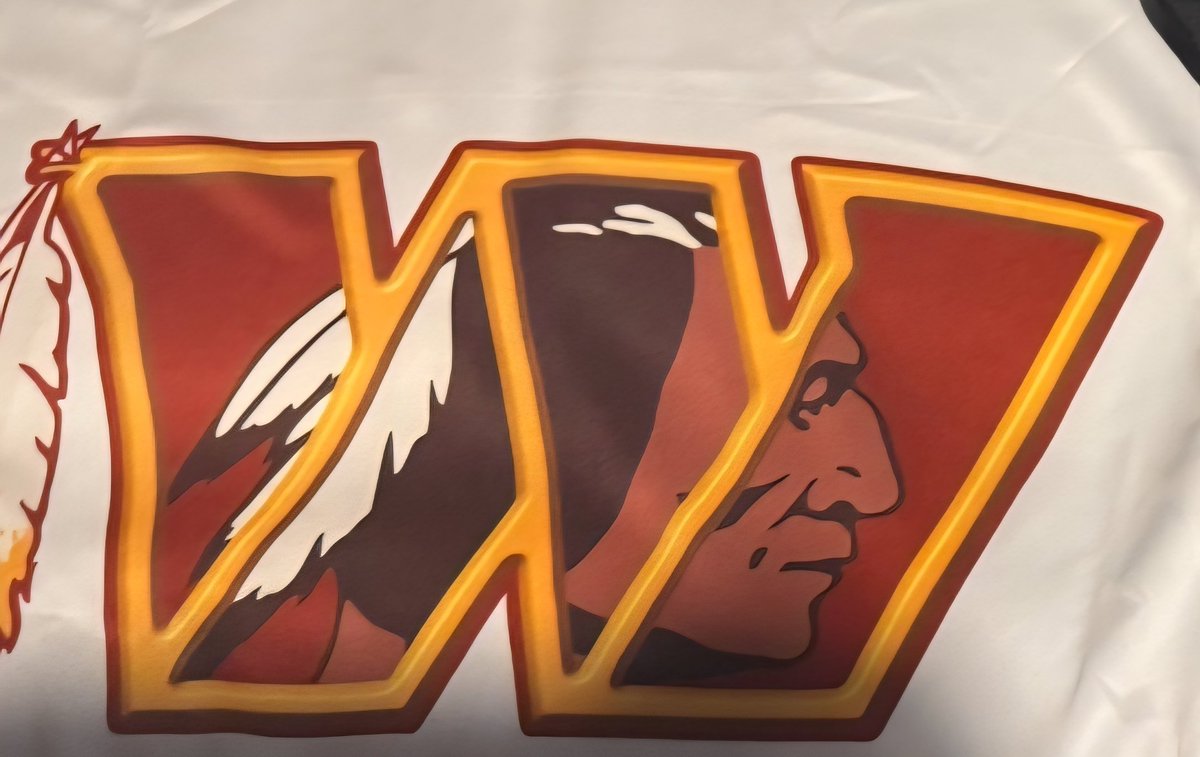 I think thier plan is to shove Two Guns inside that awful "W" and then try rebranding as the Warriors if they cant get the #Commanders to stick (which it wont). Honestly, I just dont know if there's a middle ground anymore. Looks like hes behind bars. Its Redskins or bust for me.
