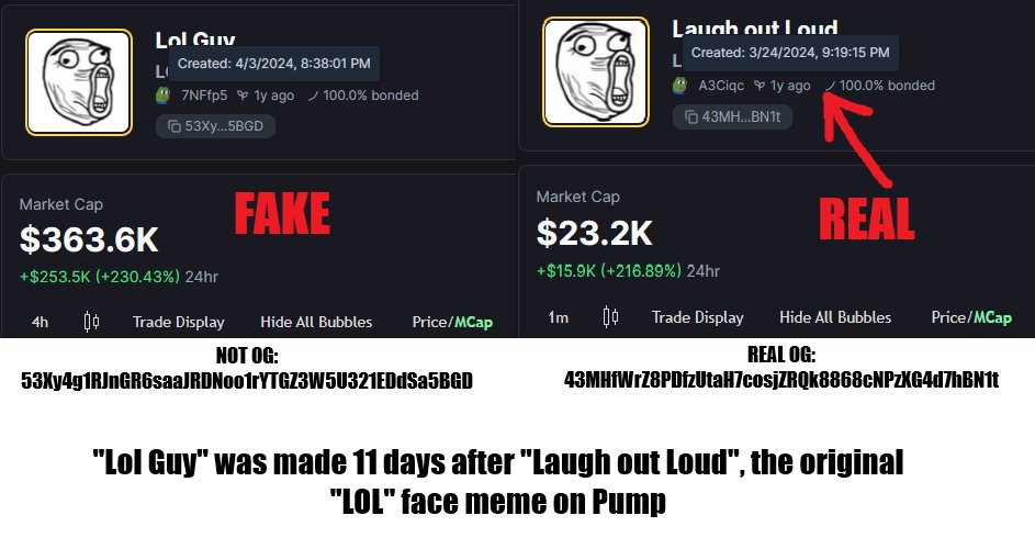 Just a quick reminder, 53Xy4g1RJnGR6saaJRDNoo1rYTGZ3W5U321EDdSa5BGD is the fake OG

We're the real OG $LOL