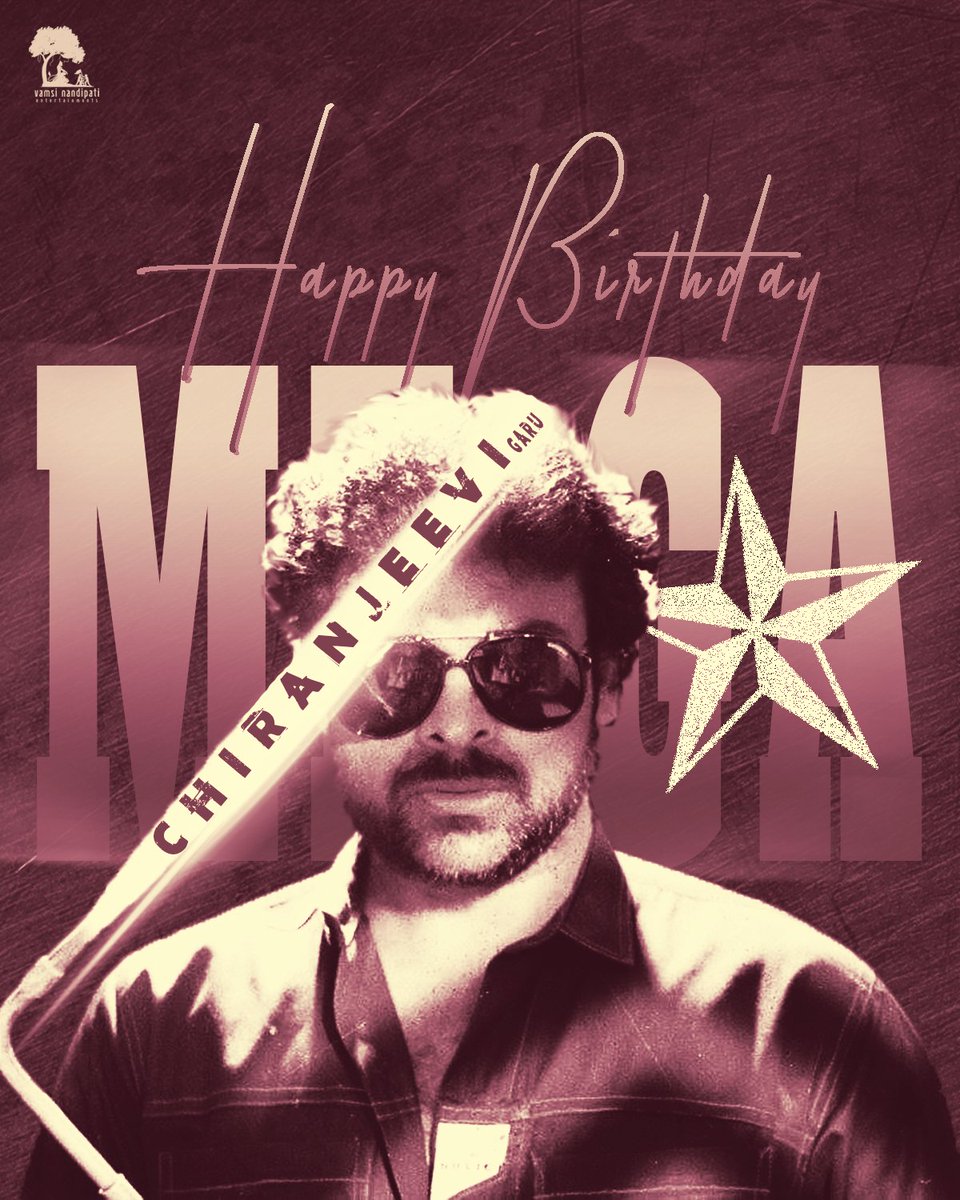 Vamsi Nandipati Entertainments (@vne_offl) on Twitter photo HAPPY HAPPY BIRTHDAY to the Megastar Padma Vibhushan <a href="/KChiruTweets/">Chiranjeevi Konidela</a> garu. Wishing you a blockbuster year ahead🎉😊
Phenomenal performances, sensational filmography and undeniable craze. Continue to inspire generations with your work ❤️🔥
#HBDMegastarChiranjeevi HAPPY HAPPY BIRTHDAY to the Megastar Padma Vibhushan <a href="/KChiruTweets/">Chiranjeevi Konidela</a> garu. Wishing you a blockbuster year ahead🎉😊
Phenomenal performances, sensational filmography and undeniable craze. Continue to inspire generations with your work ❤️🔥
#HBDMegastarChiranjeevi