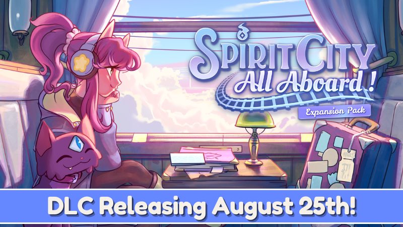 mamalanna_'s tweet photo. ‼️GIVEAWAY‼️
For Spirit City’s new DLC release on August 25th, 9am EST I’ll be hosting a giveaway for TWO copies of the game (steam only)! Big thanks to the Mooncube Games folks for this. All you have to do is be following and tune in for the stream Monday! #SpiritCity #AllAboard https://t.co/JwPi5cRISW