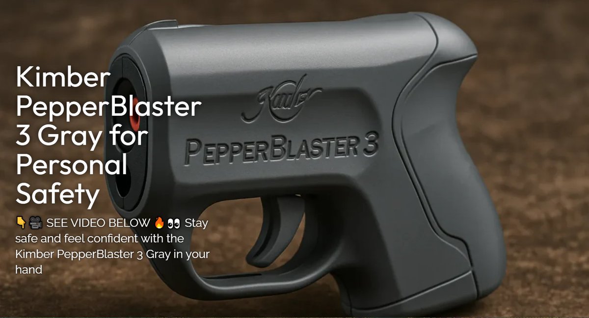 bestselfdefence's tweet photo. 🛡️🔥🚨 Kimber PepperBlaster 3 in Gray is your new best friend when it comes to safety... https://t.co/ixkILf4eyD

#PepperBlaster3 #KimberDefense #NonLethalProtection https://t.co/etVS275EXZ