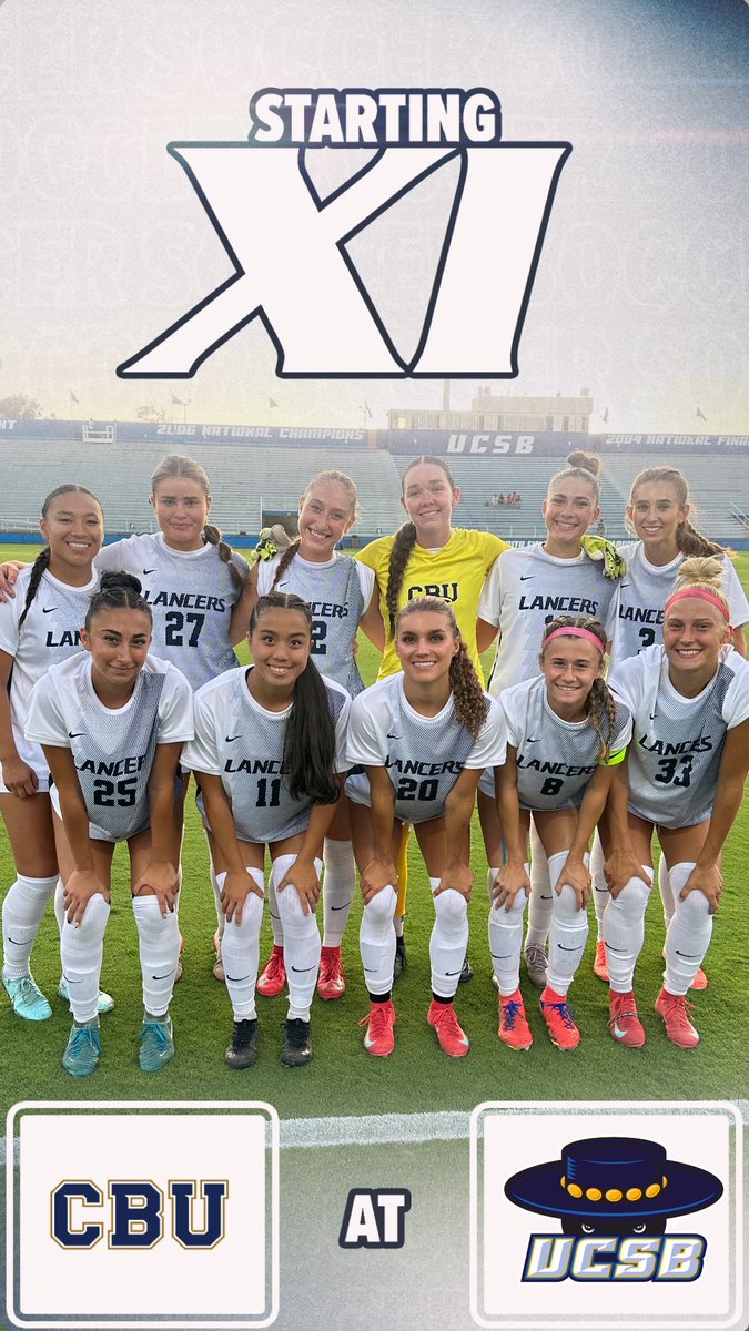 CBUwsoccer's tweet photo. Starters in Santa Barbara🏝️

#LanceUp⚔️ https://t.co/33YhwKD9lo