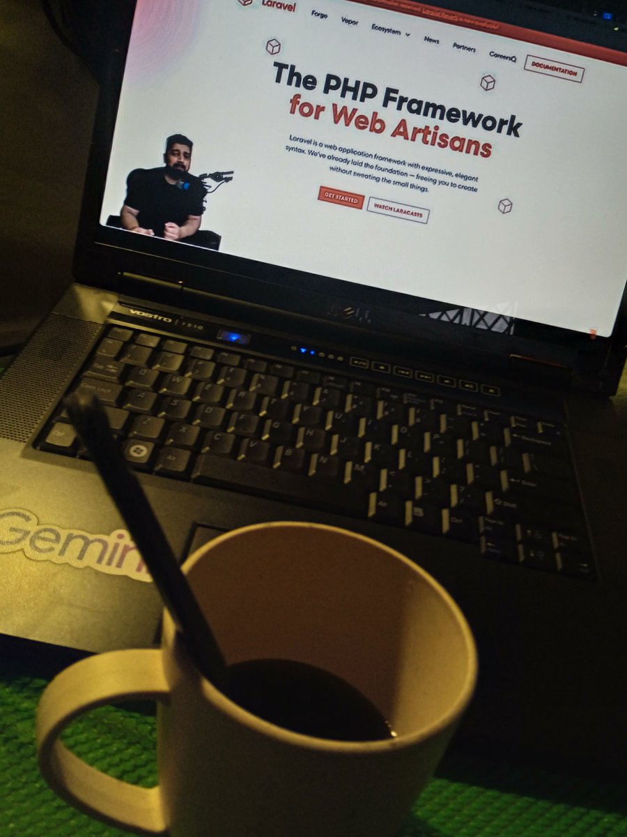 Raining outside, starting the day with coffee plus chai and code