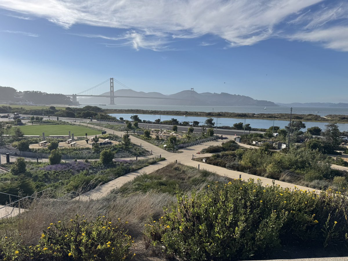 שוב נאלצתי להעביר את הזמן בקצה השני של העיר כי התיכוניסטית באימון טניס… לא פשוט בעיר הזו (כי הטמפרטורה כמעט הגיעה ל 25 מעלות, והתראת חום…) 🌉