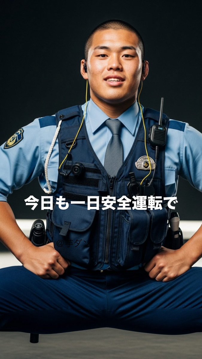 安全運転啓蒙ポスター風男子
#AI男子