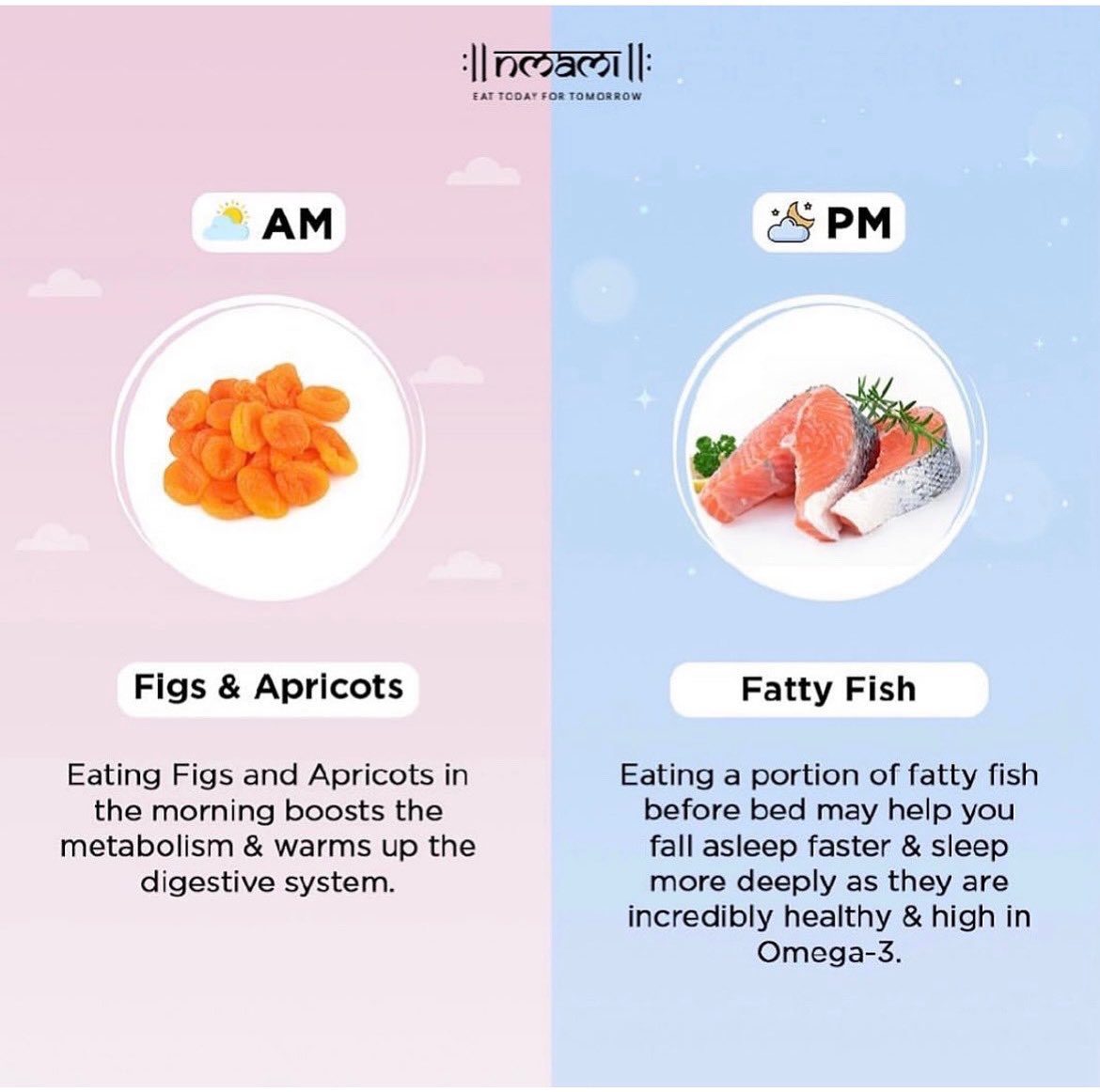 nmamilife's tweet photo. Figs & apricots and fatty fish are all quite healthy. But while figs & apricots boost metabolism,
fatty fish induces sleep. So it is a must that you take them at the right time to make the most of
their offerings.
—
#Nmamilife #NmamiLifeGirl #EatTodayForTomorrow #Nutrition https://t.co/2HBHUKVh1S