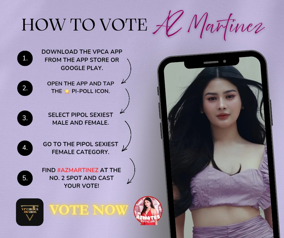 AZMATES_OFC's tweet photo. Another day, another chance to vote for our girl #AzMartinez as #PIPOLSexiest2025! Let’s keep the votes coming until September 10. ☺️
#VPChoiceAwards #ChoicelyApp https://t.co/7e78DeC4gb
