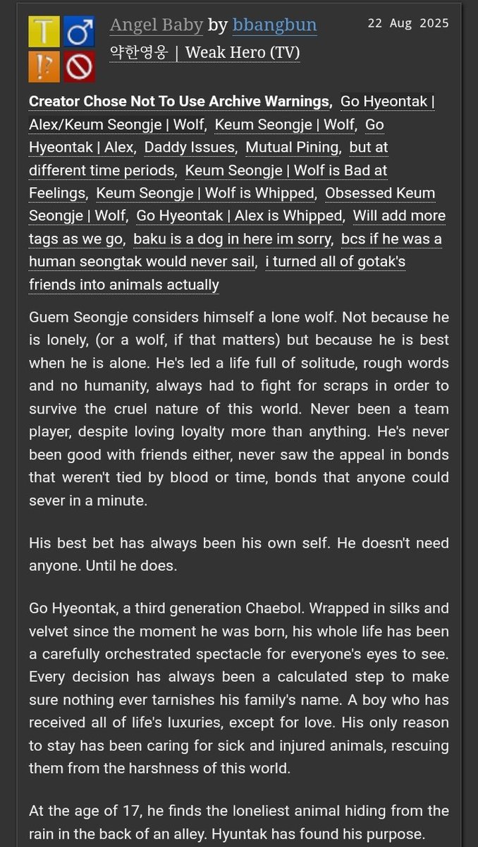 cjbbang97's tweet photo. if anyone wants to see rich golden boy gotak falling for criminal union seongje, pls come aboard. i have made my weak hero writing debut 
https://t.co/8sQL3Gg4HW https://t.co/XIbjBzLw40