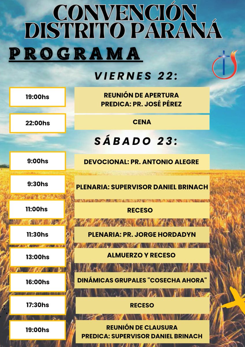 BrinachDaniel's tweet photo. Este fin de semana se viene la quinta Convención distrital de la Región NEA. En esta oportunidad es el tiempo de compartir y disfrutar las bendiciones del Señor para el Distrito Paraná Entre Ríos!! https://t.co/wZEHOurQJI