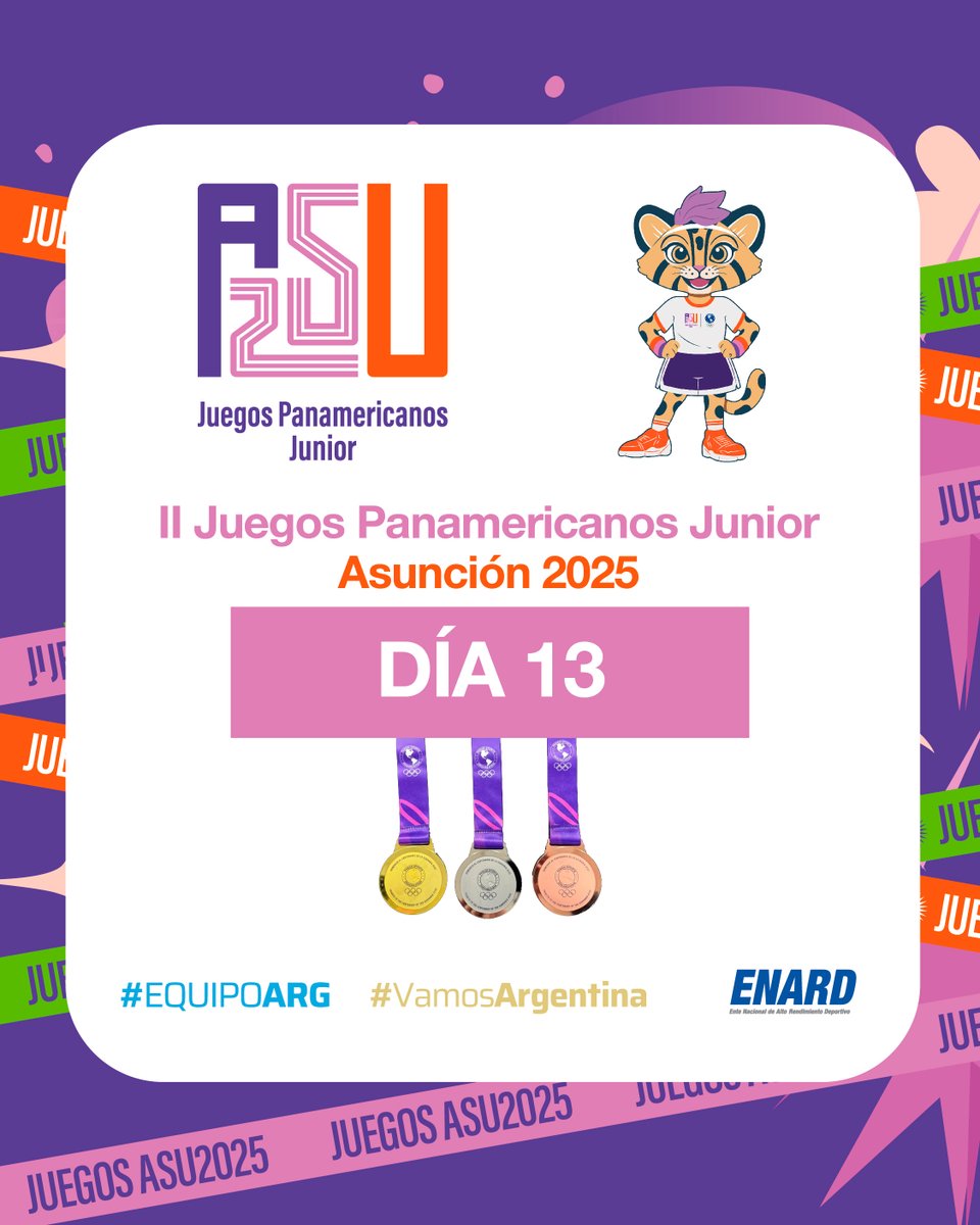 enardinfo's tweet photo. #ASU2025 🇵🇾 RESUMEN DÍA 13 | JUEVES 21 > El #EquipoARG 🇦🇷 ganó 1 medalla de ORO🥇, 6 de PLATA🥈 y 5 de BRONCE🥉. ¡FELICITACIONES! 🥳👏🏼
➕ INFO y RESULTADOS
☑️ WEB: https://t.co/iMnm57LoyF
☑️ FB: https://t.co/LPjMBcMION
☑️ IG: https://t.co/B7aERAvQbb
#VamosArgentina 💪🏼🇦🇷 https://t.co/Gvg6IIxmvS