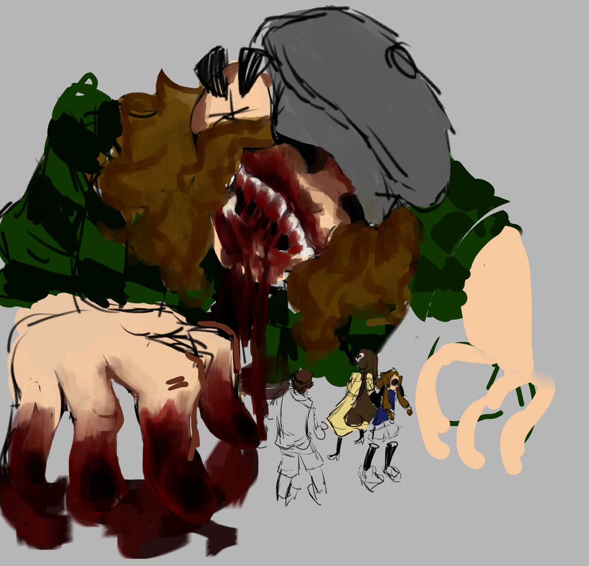 MikScary's tweet photo. WIP WIP WIP WIP 

HEHEHHEHEH. Fazer minha persona comicamente gigante definitivamente é algo!

#artmoots #goreart https://t.co/nzZjC0csAq