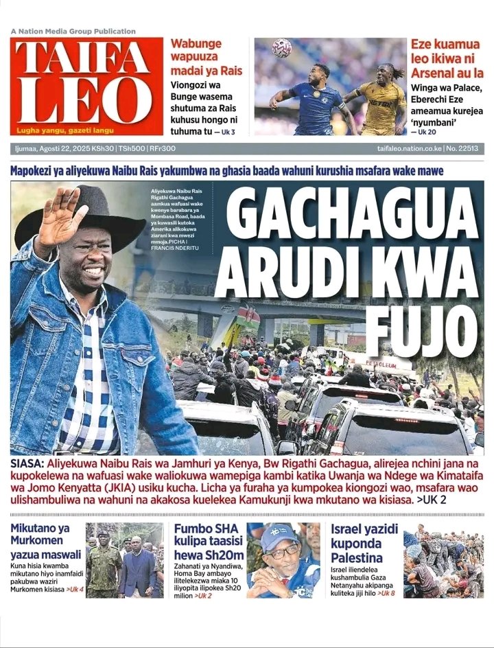 EjokRadio's tweet photo. Good Morning and Happy Furahi-Day; Today's bold headlines on the local dailies.
#Keepitejok https://t.co/lcgeVwMDIG