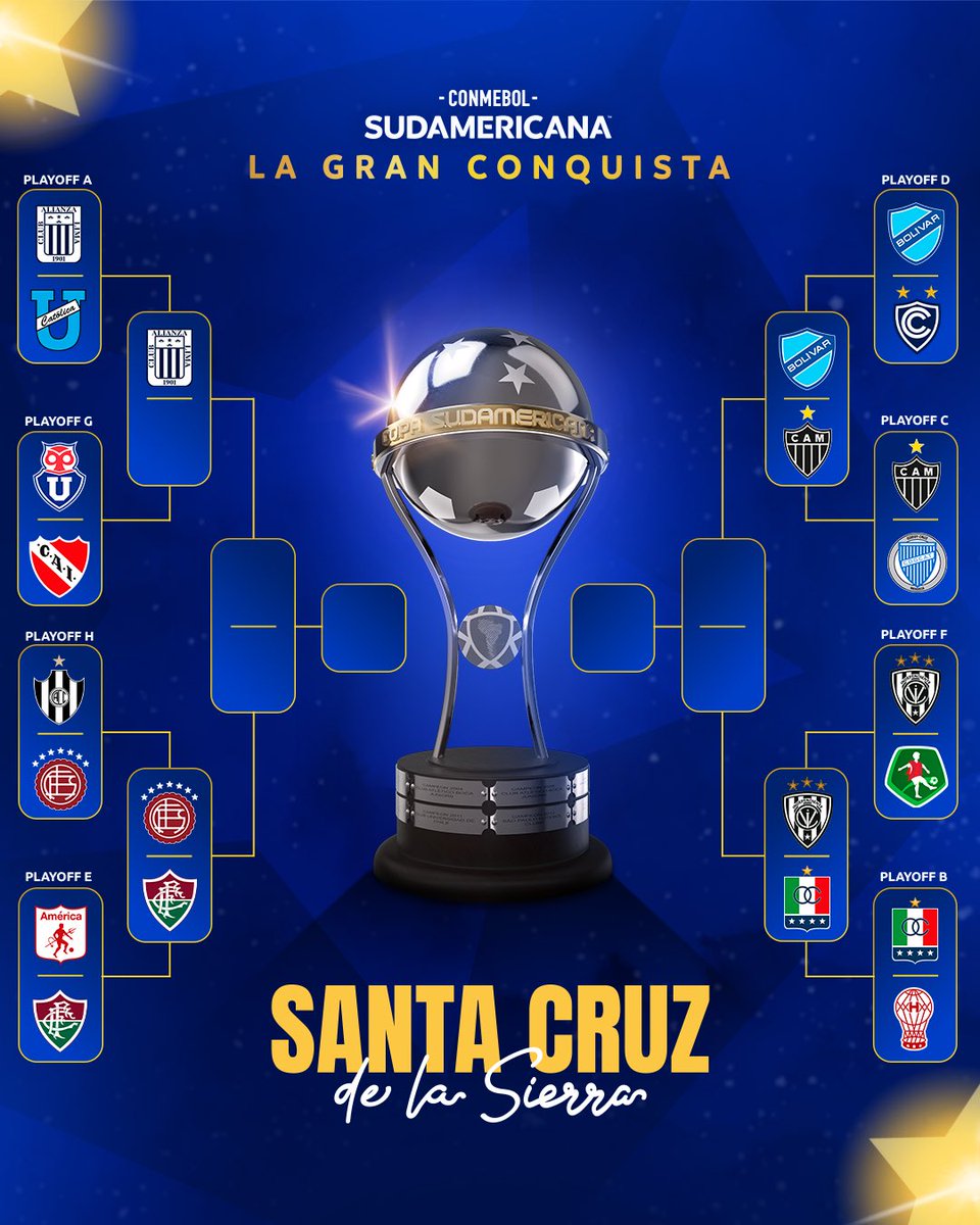 Sudamericana's tweet photo. 🏆 ¡El cuadro de cuartos de final de la CONMEBOL #Sudamericana!

#LaGranConquista https://t.co/tSWaZQCXbL