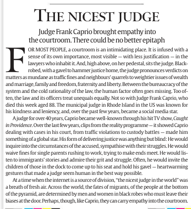 KaliKamlesh's tweet image. ⚖️ Justice with empathy isn’t weakness—it’s wisdom.   Judge Caprio showed that kindness in court can heal more than punishment ever could. Law must listen, not just lecture. #JusticeWithHeart #FrankCaprio #HumanDignity @gork