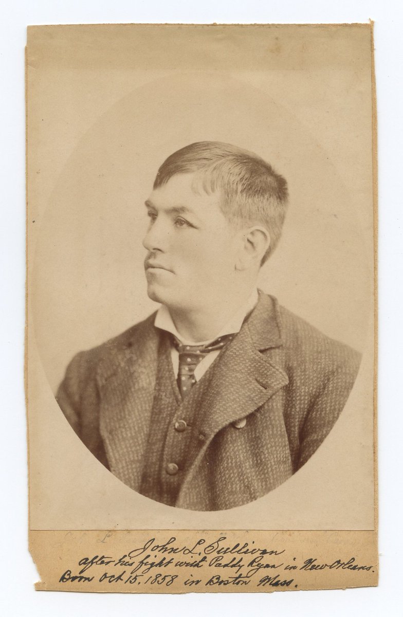 KNAPPCOLLECTION's tweet photo. John L. Sullivan #BoxingTickets #PSA https://t.co/DSLERcSOiL