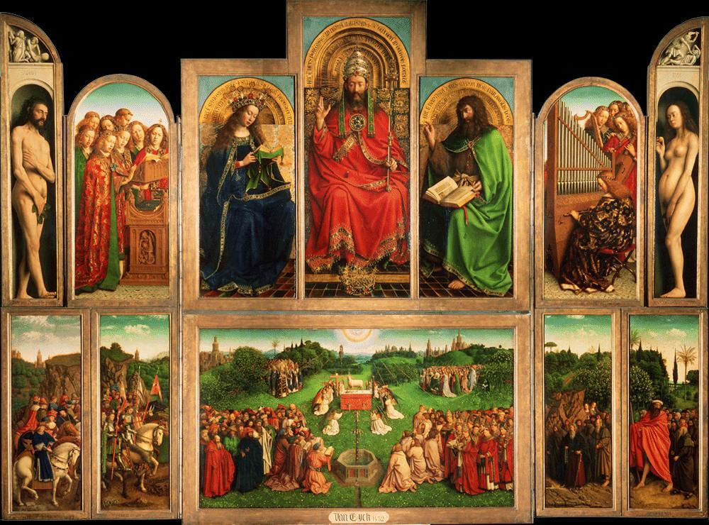 The Ghent Altarpiece #artbots #vaneyck