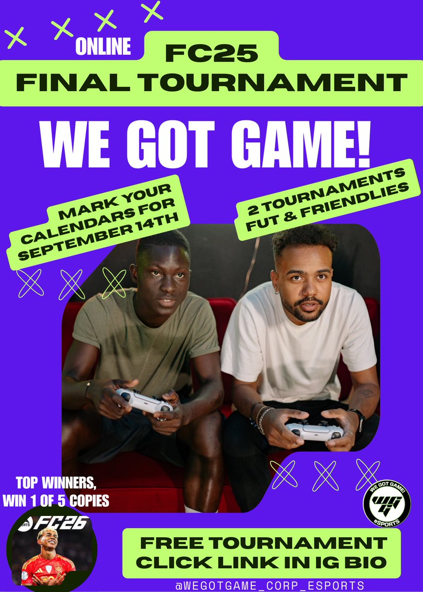 Our annual end of season game giveaway (FC26) is almost here

Click link in our bio to join our FC Esports Community or msg us for details.