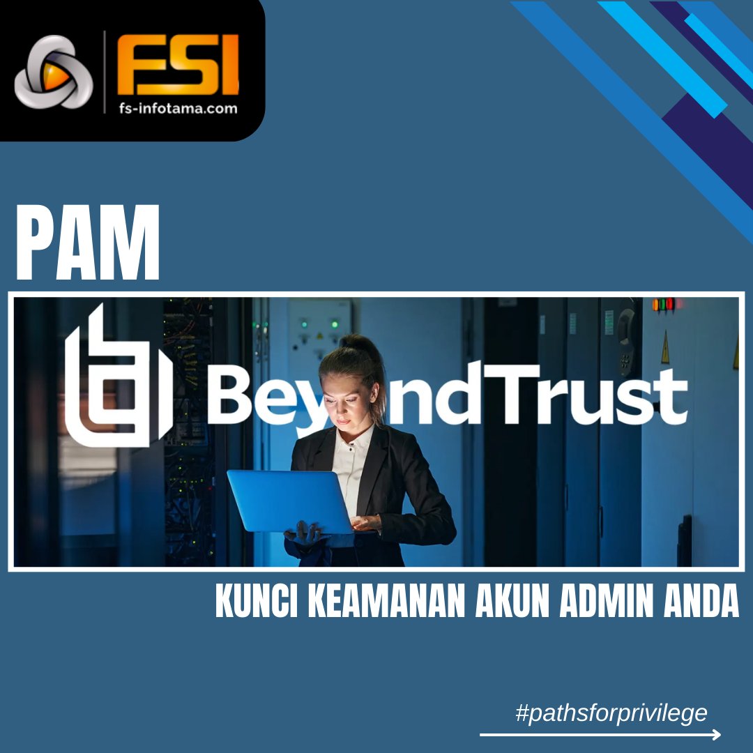 fsinfotama's tweet image. BeyondTrust has one mission: Protect Paths to Privilege and Defend Identities.

#BeyondTrust #Privilege #PrivilegeAccessManagement #PAM #FocusSolusiInfotama #FunFacts #ITFacts #Technology #PathsforPrivilege