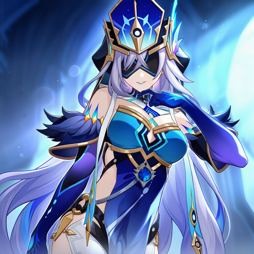 sparkle 原画 oomf requested Skirk (Genshin Impact) in a Mirror maiden cosplay +