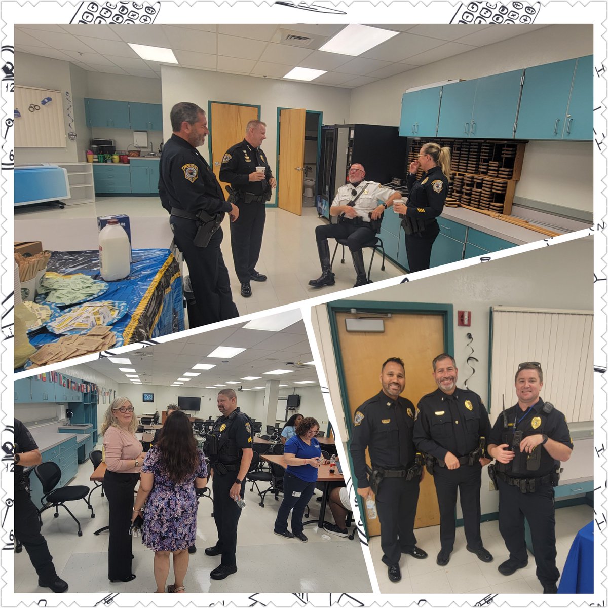 LCMS_MS's tweet image. Nothing like coffee, donuts, &amp;amp; a visit from our favorite heroes in blue @CoconutCreekPD ☕🍩🚓 Thanks for joining LCMS &amp;amp; @LCMS_Principal at our annual PTSA Coffee &amp;amp; Donut Appreciation. Nothing stronger than 🦁 + 👮‍♀️ 👮‍♂️+ ☕️! @CoconutCreekGov @AP_Newell @BCPSNorthRegion