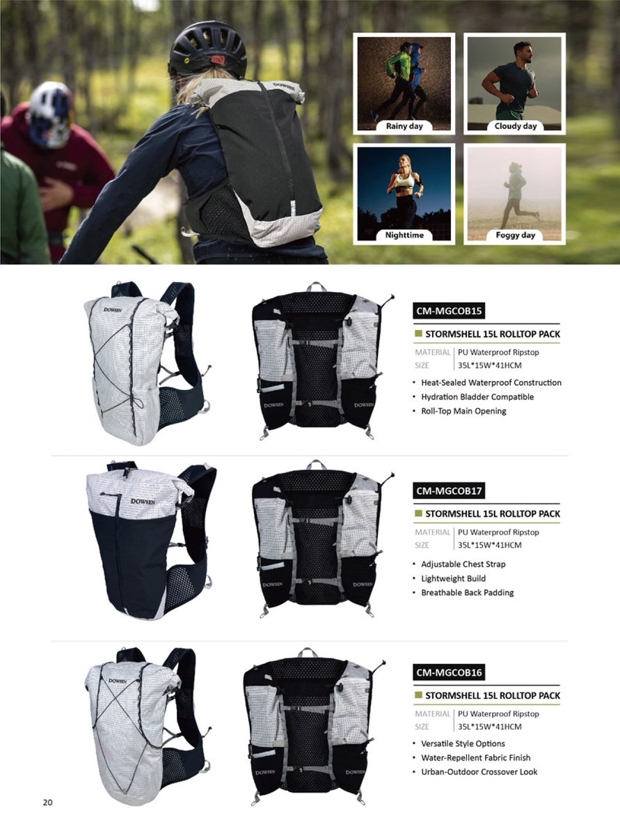 lunadu0514's tweet image. 🌟 Meet the new Ripstop Outdoor Series—your perfect adventure buddy!

From the Stormshell 35L &amp;amp; 15L packs to the Ecomotion Running Vest—lightweight, waterproof, and built for the wild. PU ripstop fabric, trekking pole ready, and oh-so-comfortable. 💪🏔️
#Dowsenbags #OutdoorBag