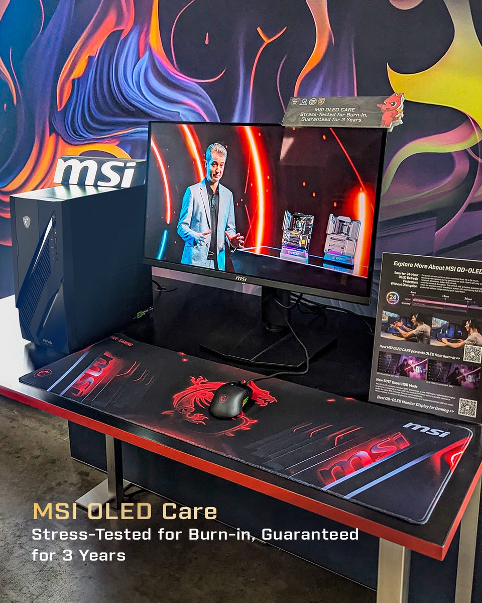 msigaming's tweet image. Level up your visuals, power up your game. 🚀
The MSI QD-OLED series just got brighter and more reliable:
✅ EOTF Boost HDR Mode
✅ 24-hour OLED Refresh Protection
✅ Zero burn-in after a 3-year test

Explore more👉msi.gm/QD-OLED_series

#IntoTheFuture #GamingMonitor