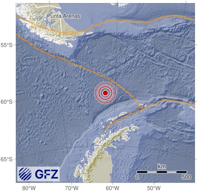 FUERTE #sismo 🌍 Fuerte sismo en el Pasaje de Drake (21 de agosto)🔹 Magnitud: 7,5🔹 Hora local: 23:16🔹 Profundidad: 10 km🔹 Ubicación: 717 km al SE de Ushuaia, Argentina (población aprox. 58,000)
#sismo #Drake #Argentina #chile #Terremoto #ushuaia #antartida