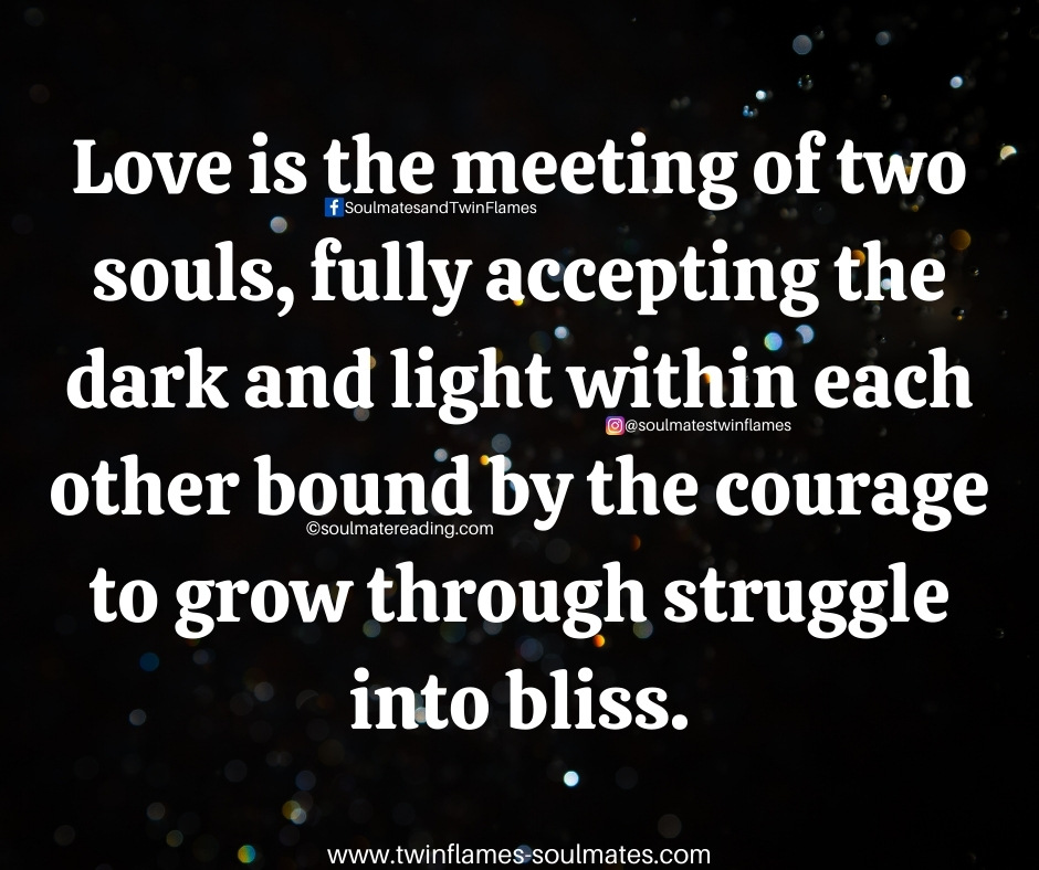 's tweet image. Love  is the meeting of two souls, fully accepting the dark and light within  each other bound by the courage to grow through struggle into bliss. #happytogether #healthyrelationship #staytogether #workitout #strongerthanever #teamwork #alwaysandforever #heartandsoul #believe