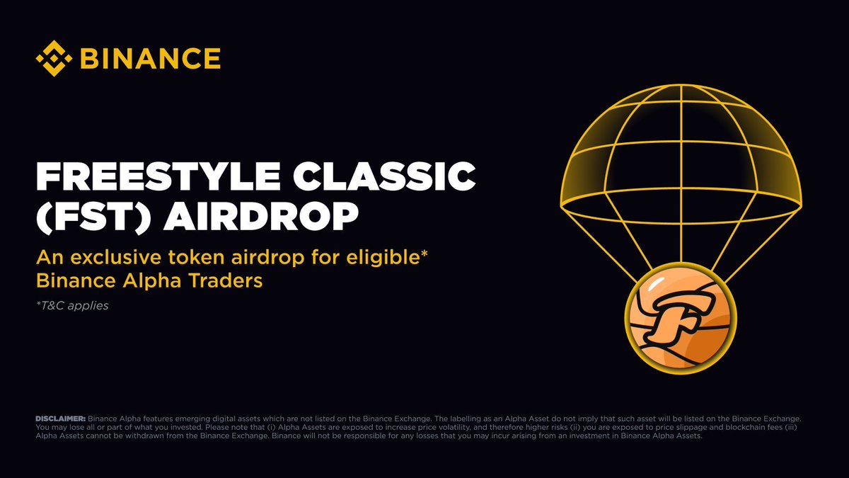 Get ready! Binance Alpha will be the first platform to feature FreeStyle Classic (FST) on August 24. 

 Eligible users can claim their airdrop using Binance Alpha Points on the Alpha Events page once trading opens. Further details will be announced soon.  

Please stay tuned to