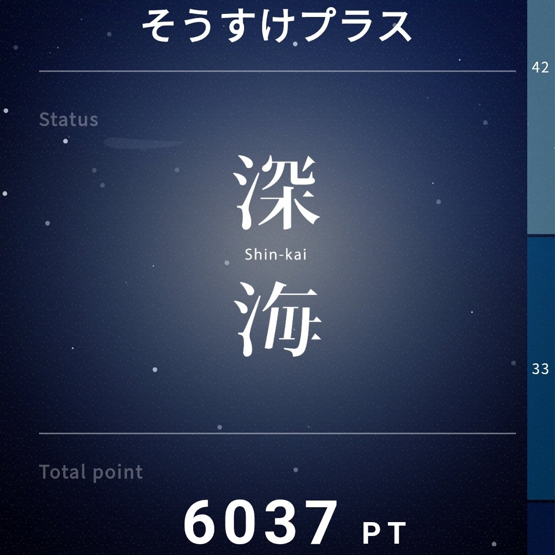 sousukePLUS's tweet photo. こちらのポストを参考に、毎日毎日、日記10pt+パズル5回で5pt+アプリ起動1pt=16ptコツコツ稼いでついにここまで！怪獣ツアー追加公演のグッズ発送で、ついに深海に辿り着きました…！ポイントの貯め方をかわいいイラストと共に教えてくださったかんちさんに御礼申し上げます！
#NFmenber https://t.co/r04XY6NHNG
