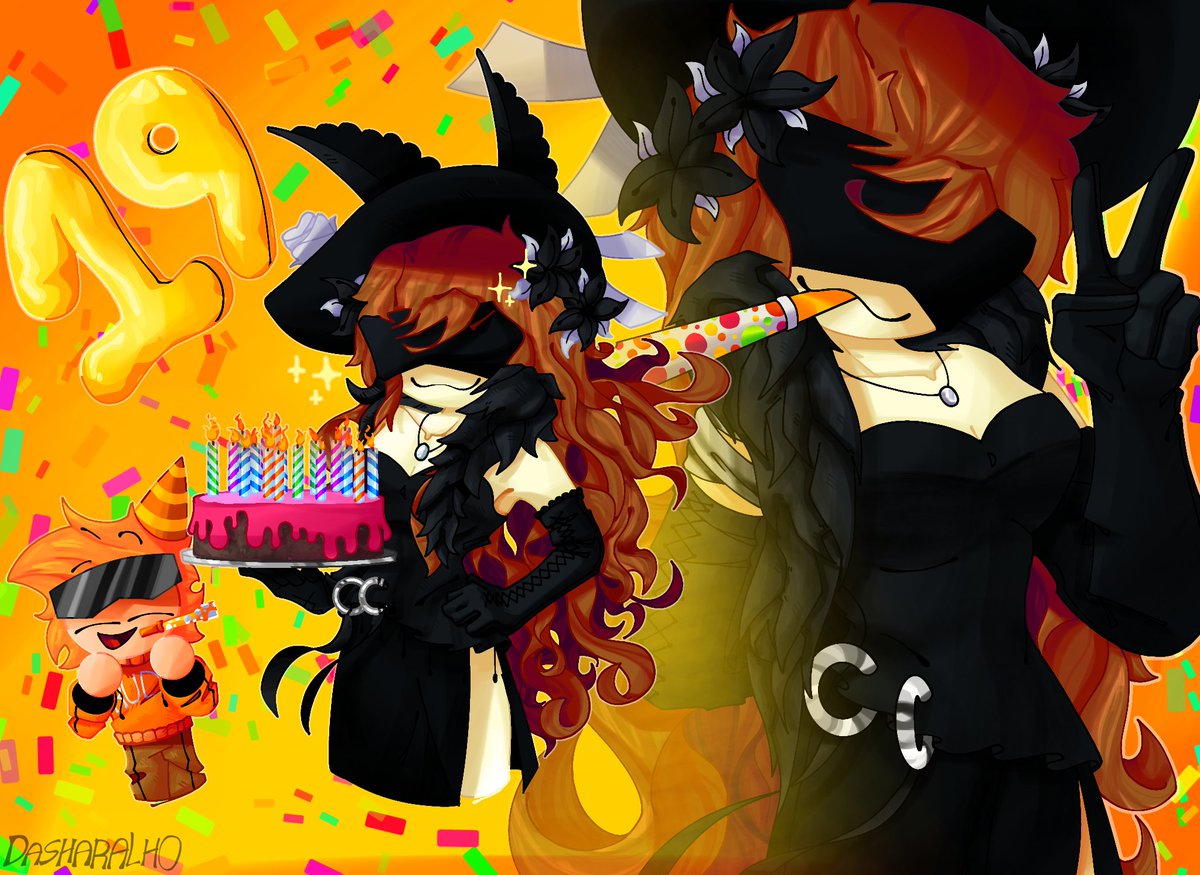 HAPPY BIRTHDAY CELEE RAAAH <a href="/Cele_Seal/">CELE 5995</a> You're the best gf evaa raah wish her a happy birthday or else 🔫

but besides of jokes so proud of you cele because you've stood very strong despite all your health issues! happy birthday 🥳🎉

- art by rasdever and <a href="/Dasharalho/">Dasharalho</a>