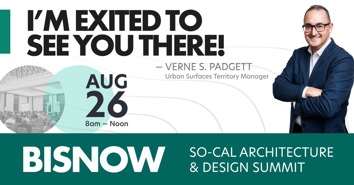UrbanSurfaces's tweet image. Meet Verne from Urban Surfaces at the Bisnow SoCal Architecture & Design Summit!
Insights
Networking
Design leaders
🎟 Use code JOINME for a discount 👉 lnkd.in/gHrgn6kr
#Bisnow #UrbanSurfaces #ArchitectureCommunity