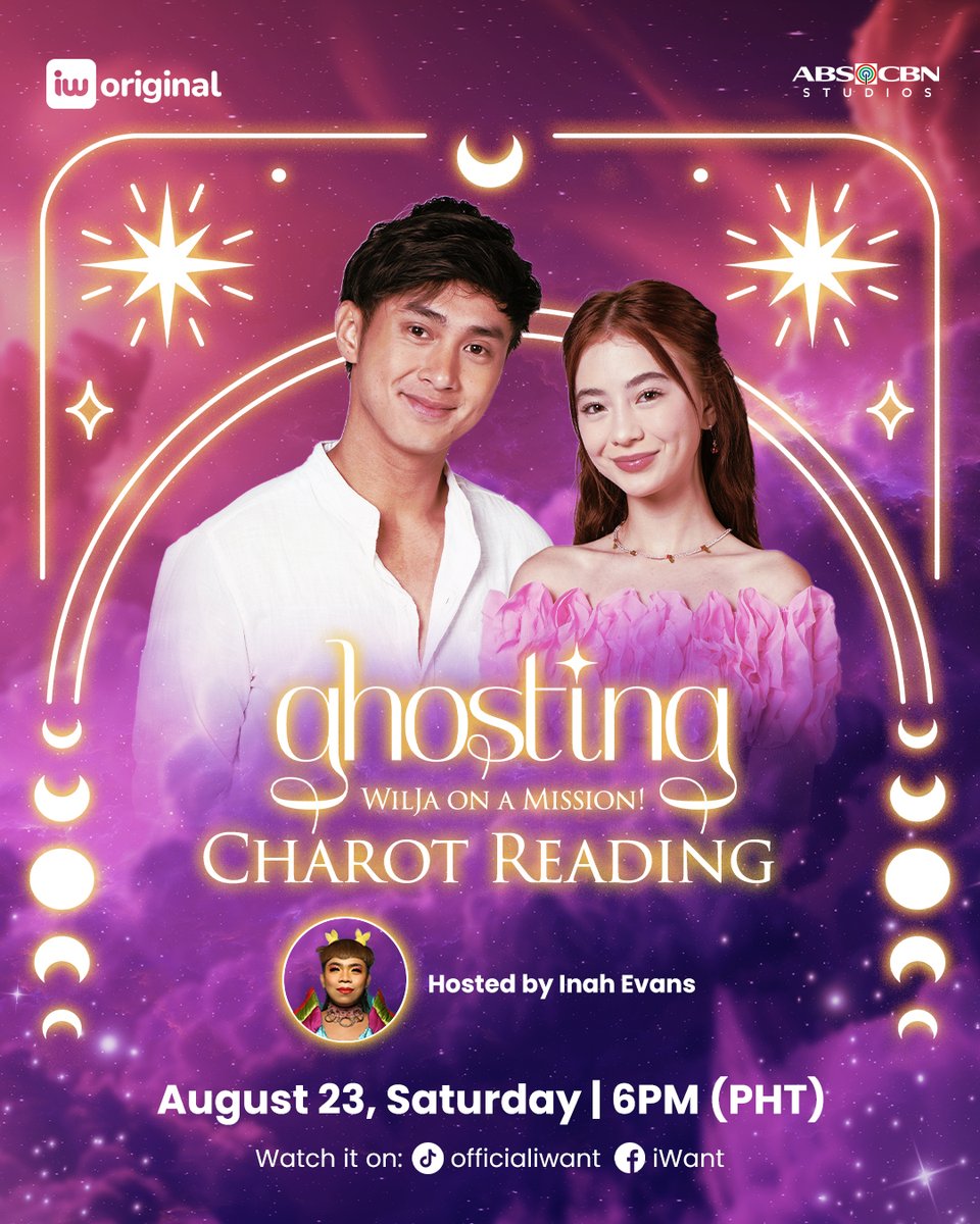 Mga Ka-mumu! 👻 May bagong mission ang #WilJa! 🥰😍
Join na sa Charot Reading session with #JMFyang, hosted by <a href="/_AteDick/">Inah Evans (Ate Dick)</a>!

Ano kaya ang mare-reveal ng mga cards? Abangan  'yan LIVE this Saturday, AUGUST 23 sa iWant TikTok and Facebook account!