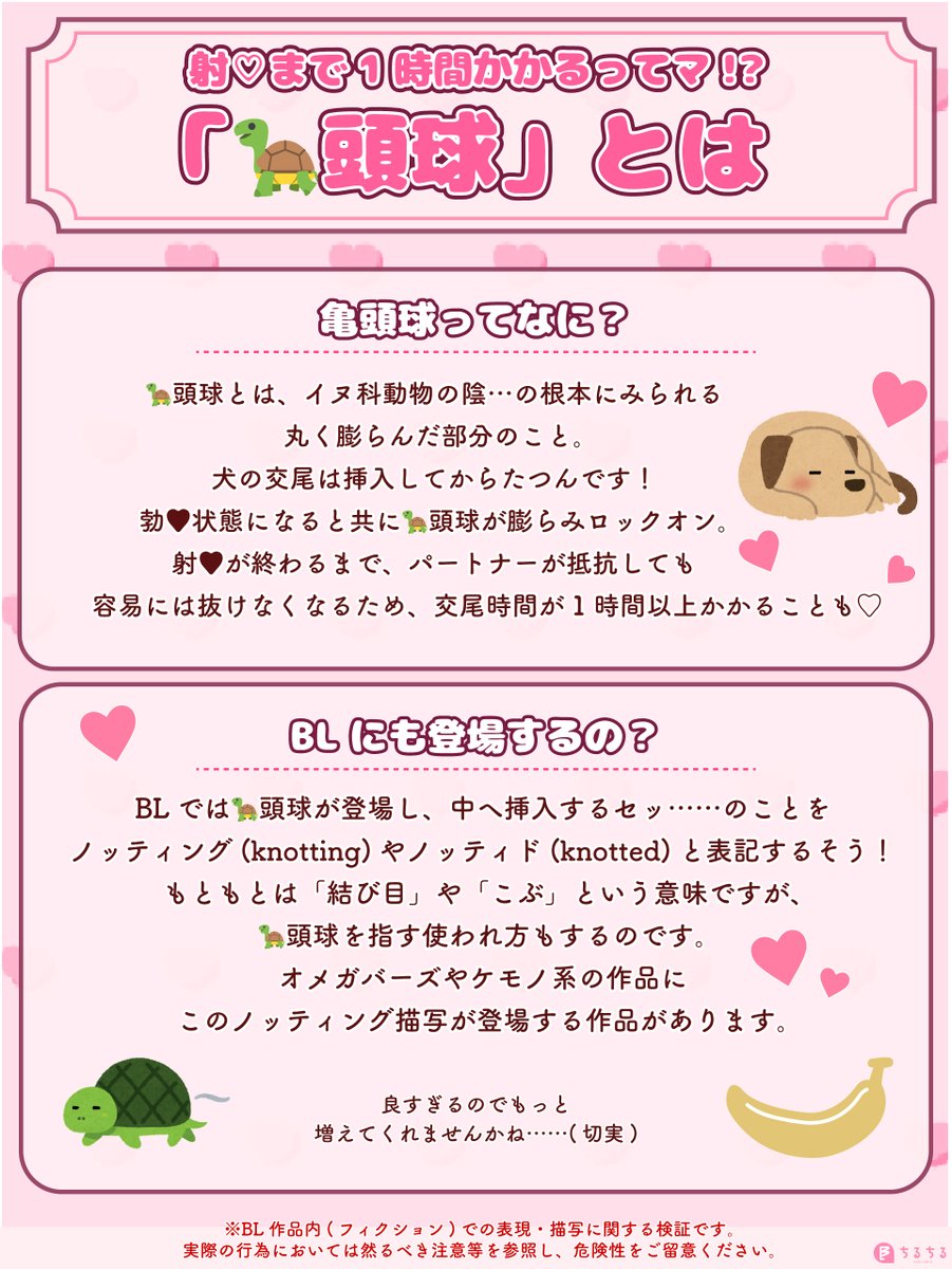 ＼＼射…まで1時間かかるってマ!?／／

オメガバースで見たことあるかも？💭
中を完全ロックオンする「🐢頭球」について紹介させてください…🐶

👇詳しい解説
blnews.chil-chil.net/newsDetail/367…