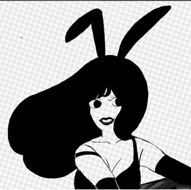 Capitalizing on those bunny day posts by slapping bunny ears on a stylized Femlin from a currently unfinished piece.