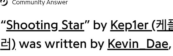 Kep1_0709's tweet photo. Guys we really need shooting star composer back, but this is what i found!! The composer are same for both song...WHAT HAPPEN KEVIN DAE??😭😭 In shooting star every member get to shine... https://t.co/3Wq8I5XxuD