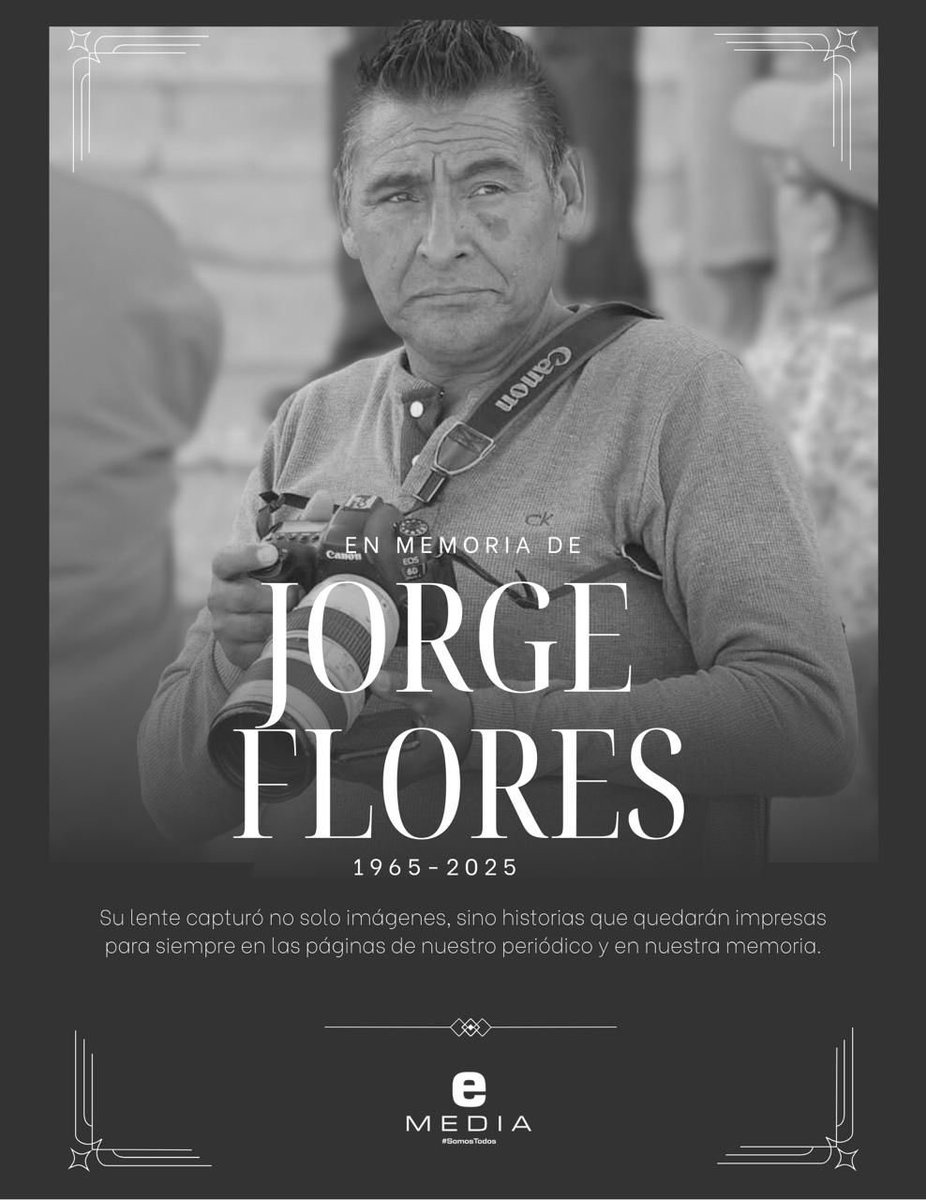Lamentamos profundamente el sensible fallecimiento de nuestro
querido compañero y amigo
Jorge Luis Gonzalez Flores, quien durante años formó parte del equipo de Expreso, dejando una huella imborrable con su talento y pasión por la fotografía. QEPD