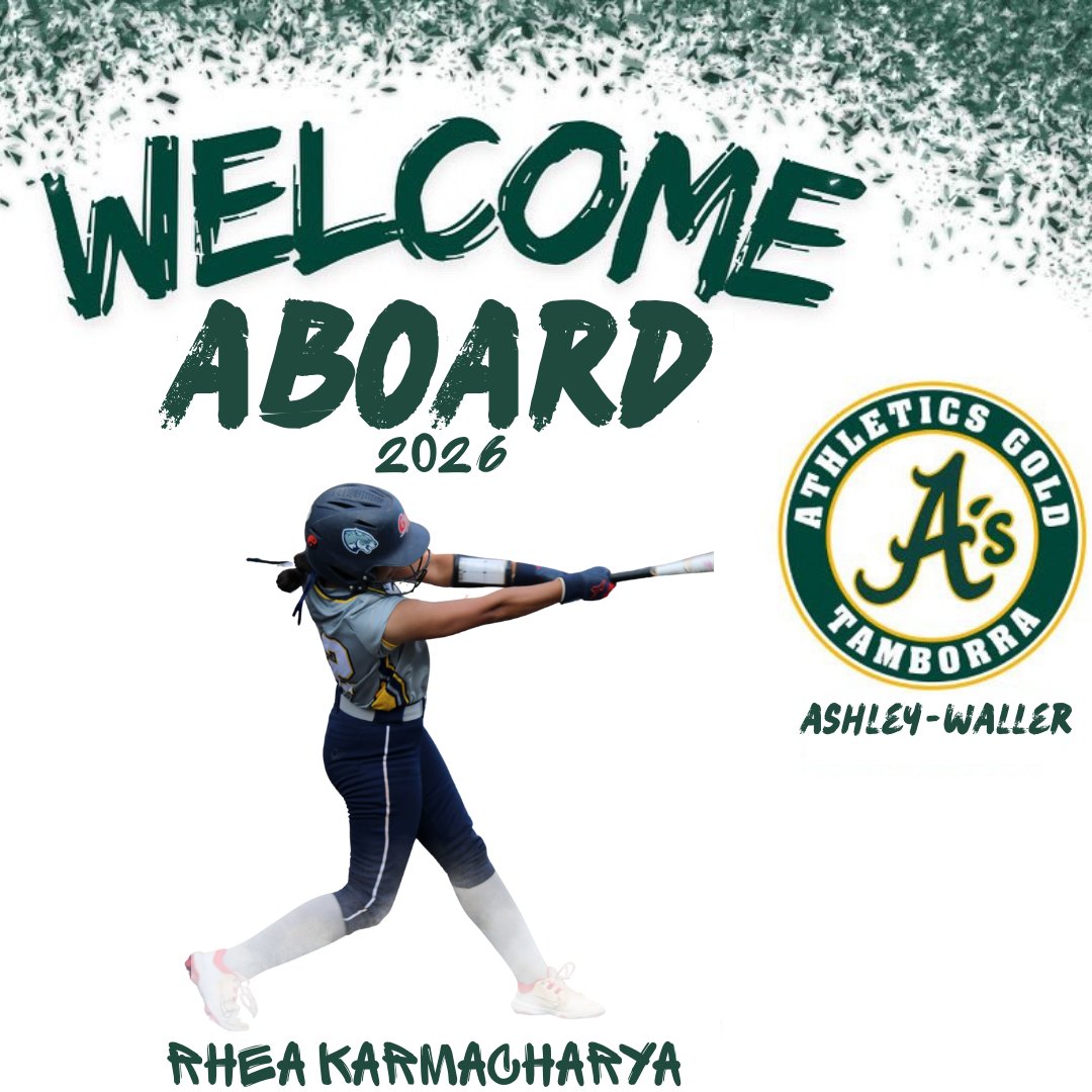 AGTAshley's tweet photo. We would like to welcome Rhea Karmacharya to Athletics Gold!  Rhea is a highly skilled athlete with a 5 tool skill set bringing a ton of energy to the game. She is a big add for our group heading into the 25/26 season and we are more than happy to have her. Go Gold! 💛💚 https://t.co/cbqxcj4jmv