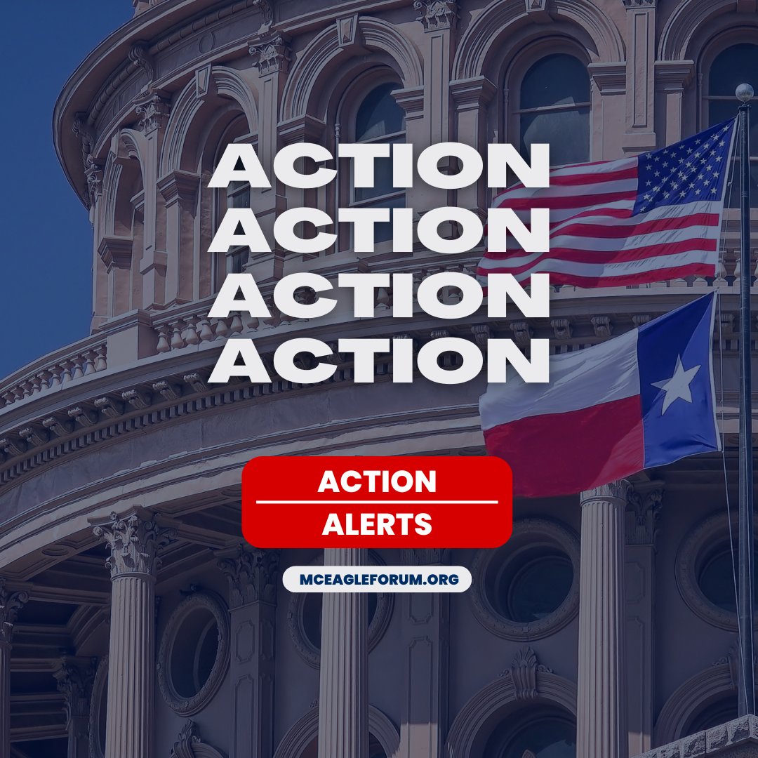 💥 Please make calls, send emails, or submit a public comment on these important bills with hearings in Austin on Friday.

➡️ HB 7: Prohibitions on the manufacturing and provision of abortion inducing drugs.

➡️ SB 8: Private spaces for women and girls.

➡️ HB 25: Authorizing a