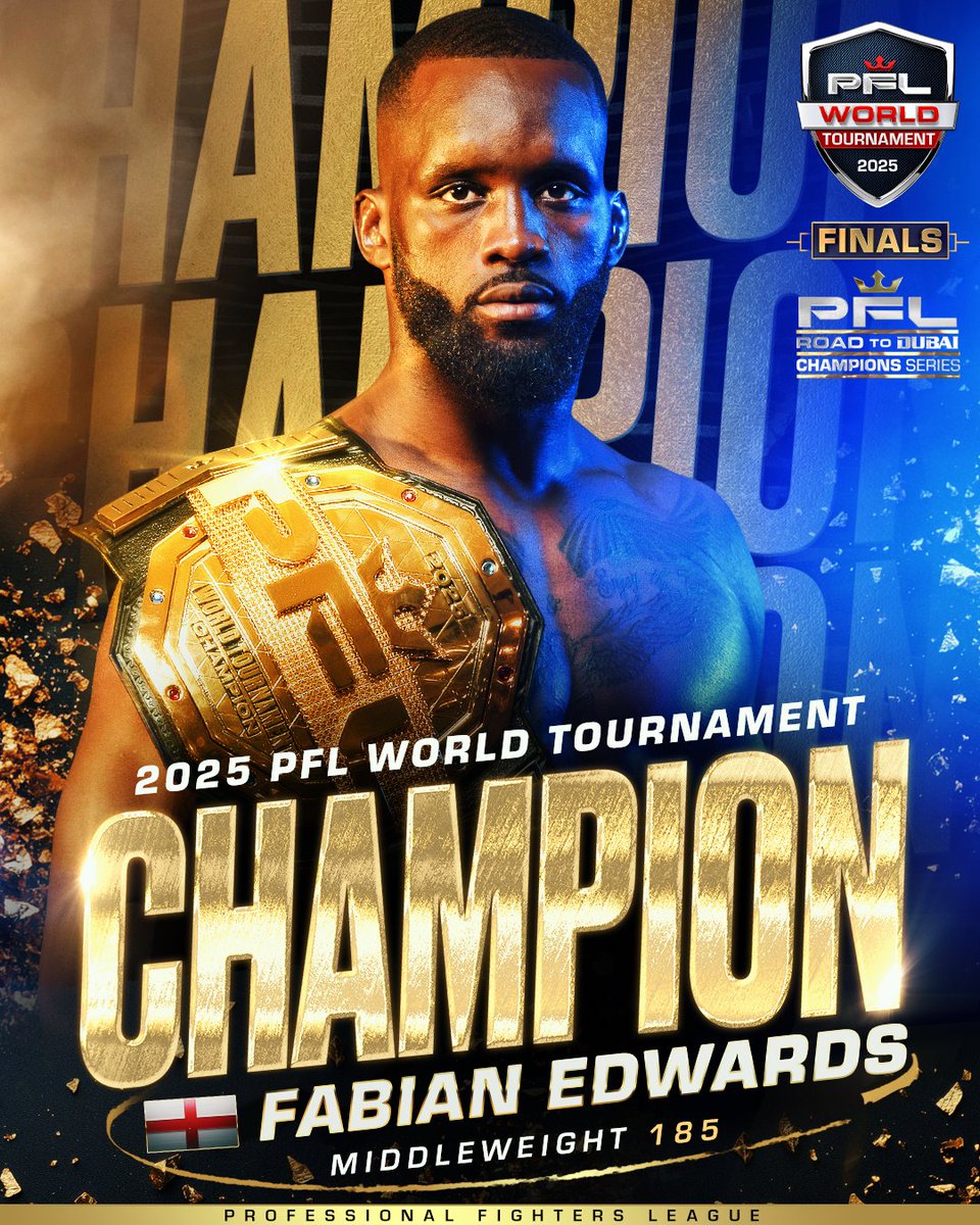 PFLMMA's tweet image. Fabian Edwards lands a crazy head kick KO to capture the PFL World Tournament Middleweight Championship 🏆🔥 A highlight for the ages.