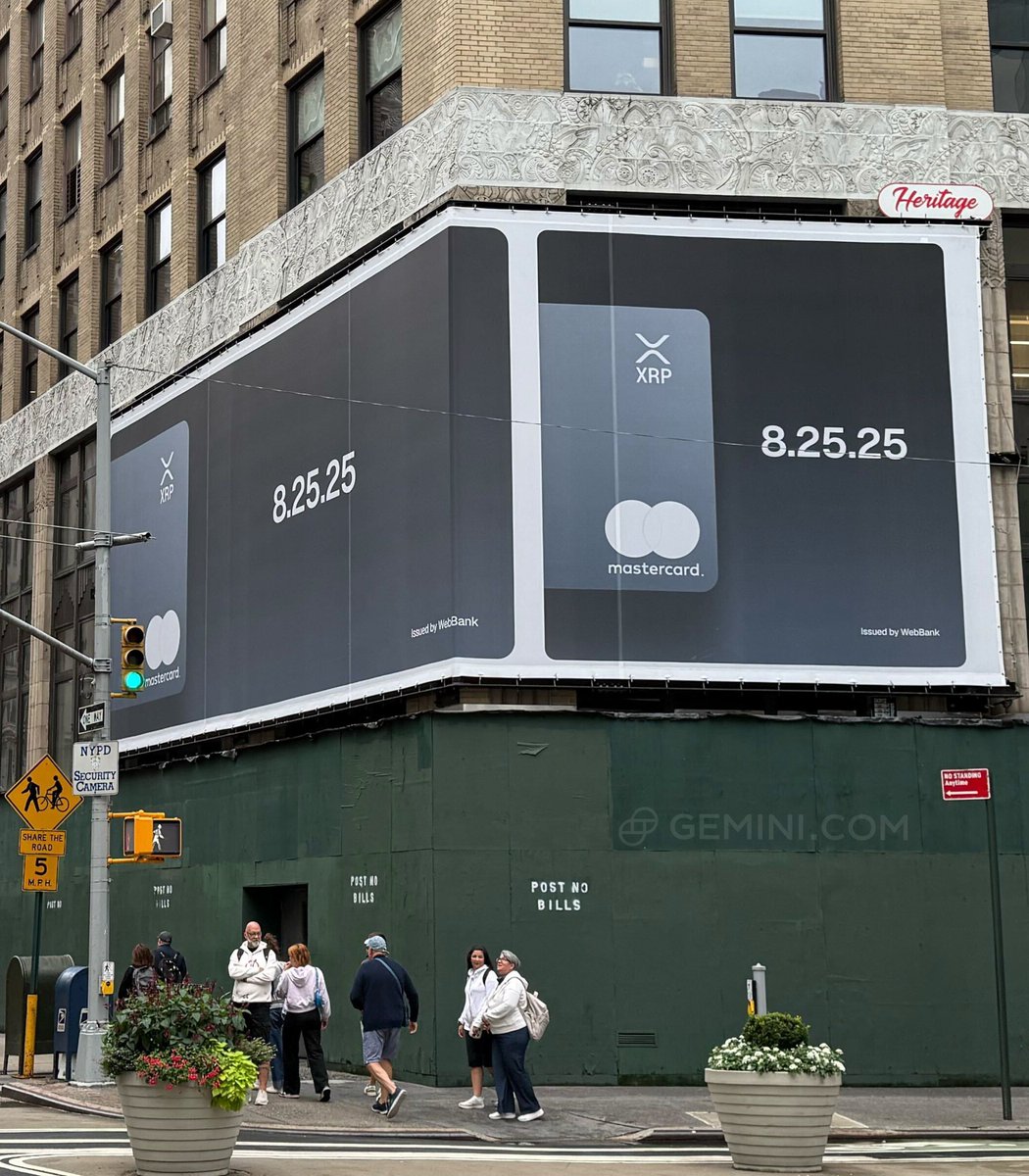 🚨 As part of a larger announcement, Gemini and Ripple have unveiled an $XRP  Mastercard in NYC, teasing a product coming on 8.25.25.